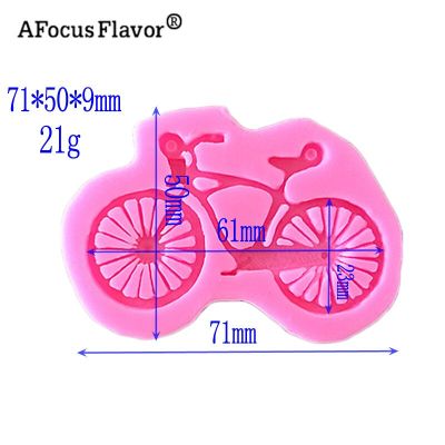 ；【‘； Bicycle Shape Fondant Cake Molds Candy Silicone Mold Biscuit Embossed Mould Cookie Decorating DIY Tools Kitchen Cookware