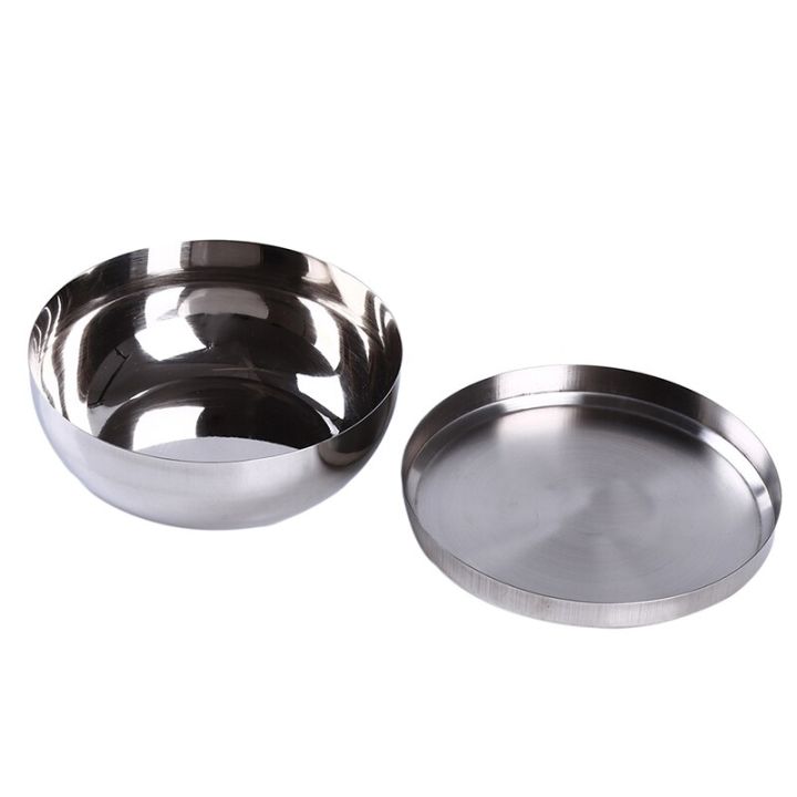 stainless-steel-bowl-korean-big-cooked-rice-bowl-with-cover-kimchee-thickening-baby-children-bowl-kitchen-tableware