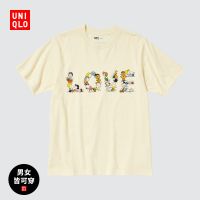 เสื้อยืดพิมพ์ลาย UNIQLO ถั่วลิสงสำหรับผู้ชาย/ผู้หญิง