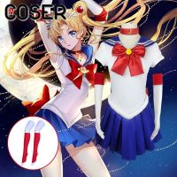 【COSER 77】ชุดบอดี้สูท ชุดคอสเพลย์ Sailor Moon Usagi Tsukino สําหรับแต่งกายฮาโลวีน