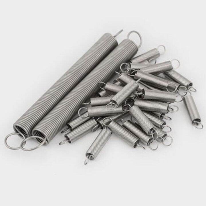 10pcs-wire-dia-0-2mm-outer-diameter-2mm-304-stainless-steel-dual-hook-small-tension-spring-stretching-spring-electrical-connectors