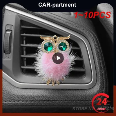 【CC】﹍♈  1 10PCS Fluffy Car Air Freshener Fragrance Diffuser Conditioner Outlet Vent Perfume Clip Interior