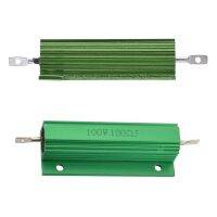 2 pcs Wirewound Power Resistor Chassis Mount Green Wirewound Aluminium Housed Resistor-1 pcs 100W &amp; 2 pcs 50W