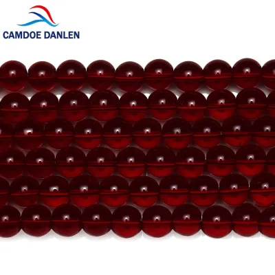 【Worth-Buy】 Camdoe Danlen หินธรรมชาติแก้วกลมคริสตัลโกเมนเรียบสายคล้องแว่นตาลูกปัด6 8 10 12มม. เลือกขนาดได้พอดีลูกปัด Diy สำหรับการทำเครื่องประดับ