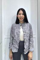 2MUAY รุ่น GJO5191 เสื้อคลุมพลีทคุณภาพ HANDMADE HIGH NECK BUTTON FRONT PLEAT JACKET / CARDIGAN 4 สี FREE SIZE