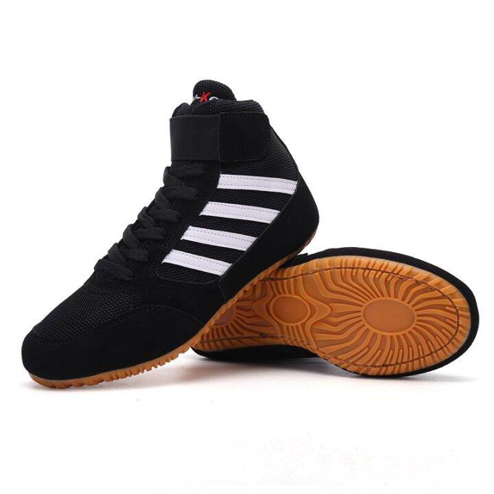 33-44# Unisex Wrestling Shoe KID Adolescents Professional Training  Competition Shoes Teenagers Boxing Shoes Squat Hard Pull Shoe 