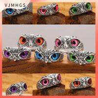 VJMHGS วันแม่ ของขวัญ Retro Animal Style Vintage Ring Owl Eye Open Adjustable Statement Ring