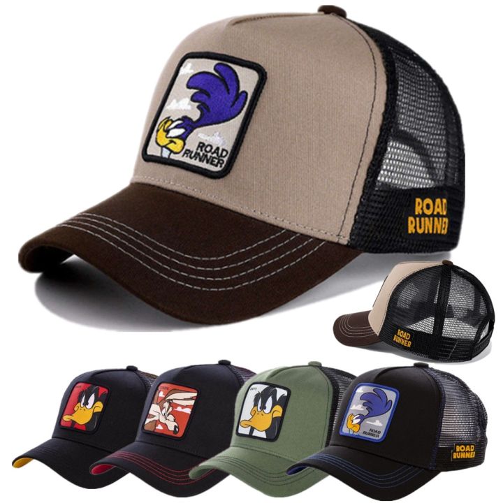 หมวกเบสบอลเบสบอลผ้าฝ้ายหมวกเบสบอลตาข่ายการ์ตูนอนิเมะสำหรับผู้ชายผู้หญิงหมวกเบสบอล