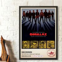 Gorillaz-หลบหนีไปยังพลาสติกทัวร์ชายหาดวินเทจผ้าใบโปสเตอร์ศิลปะพิมพ์ภาพตกแต่งผนังบ้าน (ไร้กรอบ)