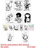 14 Sheet Temporary Tattoos Stickers Dark Cartoon Oldschool Waterproof Lifelike Fake Tattoo Lasting 2-7 Days Stickers