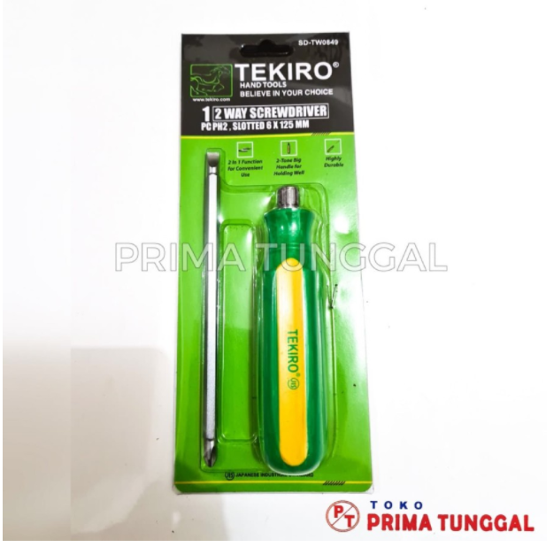 Obeng Tekiro 2 Way Bolak Balik Plus Minus Obeng 2 Arah Tekiro Hijau ...