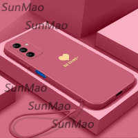 สีทึบ Samsung แบบตรงขอบลายรักเคสโทรศัพท์ M14