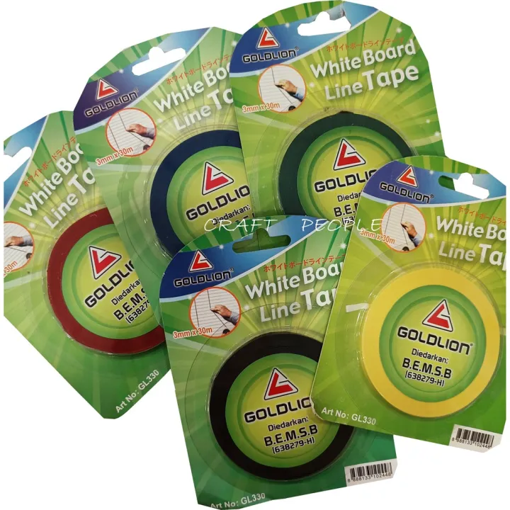 Gold Lion Whiteboard Line Tape 30m/roll Lazada