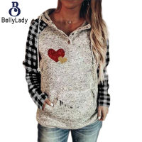 1 35% Cotton 65% Polyester Valentine Day European And American Trendy Street Casual Hooded Sweater【fast】