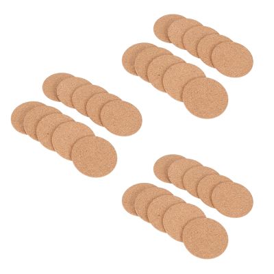Set of 30 Cork Bar Drink Coasters - Absorbent and Reusable - 90mm, 5mm Thick