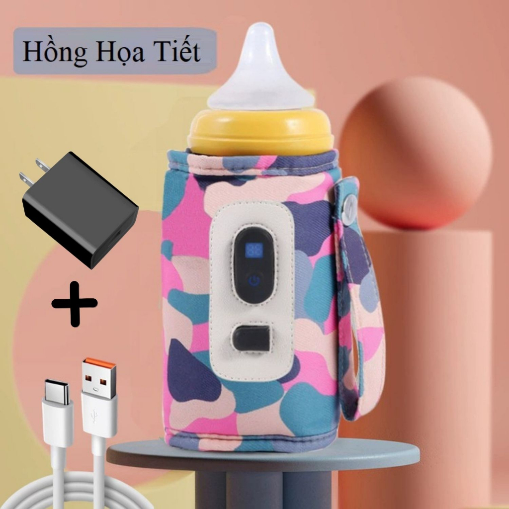 Túi ủ bình sữa A24 di động USB bằng da hiển thị nhiệt độ, chống thấm nước, điều chỉnh 5 mức 1 đổi 1 trong 7 ngày:5405