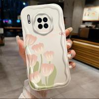 เคสสำหรับ Huawei MATE 30 MATE 30 PRO ลายคลื่นดอกทิวลิปไอศครีมเคสเคสโทรศัพท์นิ่มสาวน่ารัก