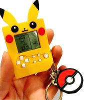 2022 Pokemon Pikachu พวงกุญแจเกมคอนโซล Pikachu หุ่นอะนิเมะพวงกุญแจของเล่นเด็กของขวัญกระเป๋าจี้