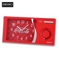 Velashop นาฬิกาปลุกตั้งโต๊ะไซโก้ SEIKO Alarm Clock เดินเรียบไร้เสียงรบกวน ระบบ 3 เข็ม มีไฟ เสียงปลุก 7 เสียง รุ่น QHP901R, QHP901 - สีแดง