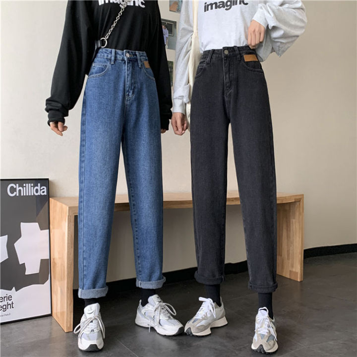 พร้อมส่ง-ล้างสต๊อก-boy-jeans-1087-กางเกงยีนส์ผู้หญิง-ทรงบอย-เอวสูงปี๊ดดดดด-กางเกงยีนส์แฟชั่นเกาหลี-กางเกงยีนส์-ผญ2021