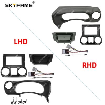 SKYFAME Car Frame Fascia Adapter Canbus Box Decoder Android Radio Dash Fitting Panel Kit For Jeep Wrangler Rubicon