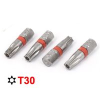 UXCELL 4pcs T30 Torx Security Screwdriver Bit Hex Shank Magnetic Screwdriver Set Hand Tools parafusadeira ferramentas mecânico Handtool parts Accessories