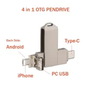 แฟลชไดรฟ์ 4 in 1 otg usb 512 gb อุปกรณ์เสริมสําหรับคอมพิวเตอร์ Android iPhone Type-C USB