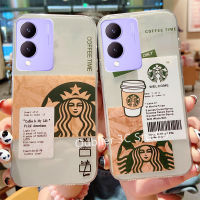 เคสโทรศัพท์ VIVOY17s VIVO Y17s เคส ข้อเสนอสุดพิเศษดีไซน์ใหม่แฟชั่นที่สร้างสรรค์ Starbucks ซิลิโคนใสนิ่มกันกระแทกสำหรับโทรศัพท์มือถือ Case 2023