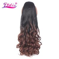 Lydia Synthetic 18 -24 Bouncy Curly Hair With Two Plastic Combs Ponytail Extensions Long Hairpiece All Colors Available Blonde