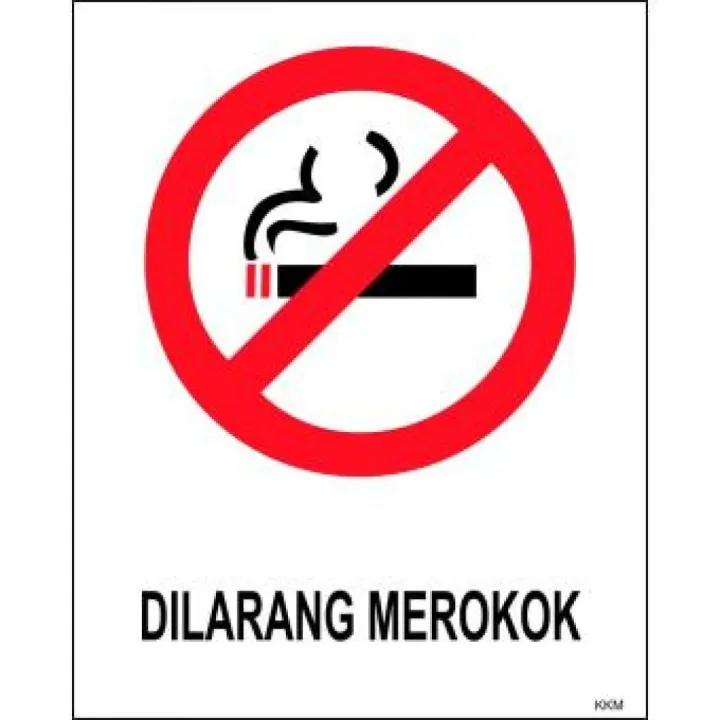 Dilarang Merokok No Smooking Hard Poster Sticker Waterproof For Indoor ...