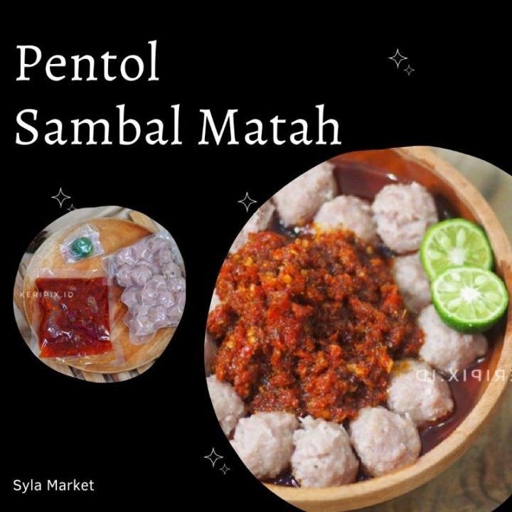 Pentol Sambal Matah Baso Aci Bakso Jajanan Viral Jajanan Lada