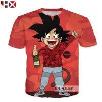 HX Funny 3D Print 90s Anime Dragon Ball Z Kid Goku Men Women T Shirt