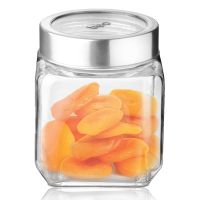 Treo By Milton Cube Storage Glass Jar, 1200 ml, 1 Piece, Transparent | BPA Free | Storage Jar | Kitchen Organizer | Air Tight | Modular | Multipurpose Jar