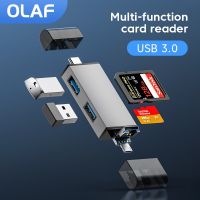 Olaf 7 In 1 USB 3.0เป็น Type C อะแดปเตอร์ OTG ไมโคร USB USB SD FD เครื่องอ่านการ์ดการ์ดแฟลชไดรฟ์เครื่องอ่านการ์ด Type C 3.1สำหรับมือถือคอมพิวเตอร์