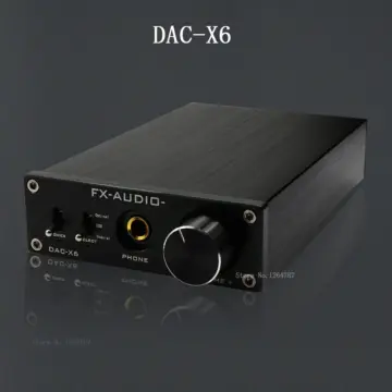 FX Audio DAC-X6 Mini HiFi 2.0 Digital Audio Decoder DAC Input  USB/Coaxial/Optical Output RCA/Headphone Amp 24Bit/96KHz DC12V (Black)