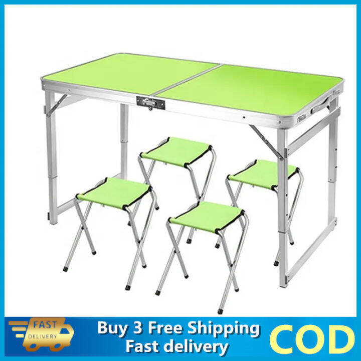 Outdoor Folding Table Chair Foldable Camping Aluminium Alloy Picnic