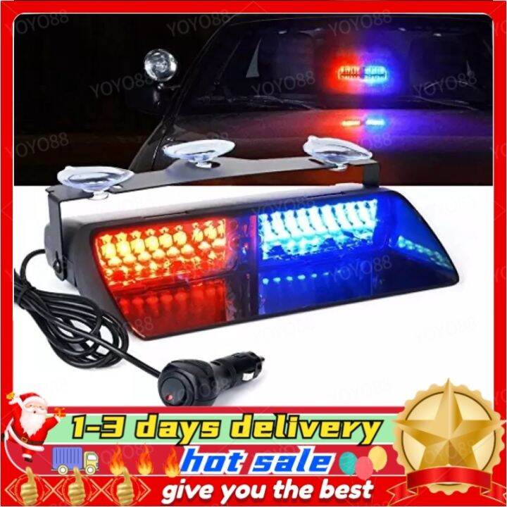 {TYEE Automotive Products} Red and Blue 16 LED Law Warning Strobe