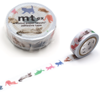 mt kitten MTEX1P208 เทปตกแต่งวาชิ ลายลูกแมว แบรนด์ KAMOI mt masking tape ประเทศญี่ปุ่น