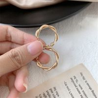 Metal Twist Gold Silver Color Earring Women Retro Fashion Accessories Jewellery Hot Sale