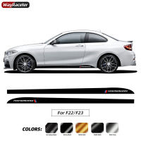 2 Pcs M Performance Decal Carbon Fiber Door Side Stripe Skirt Sticker For BMW 2 Series Gran Coupe F22 F23 Convertible M235i