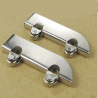 2pcs glass sliding door glass pulley wheel double fly wheel rail pulley window stainless for 5mm thick glass