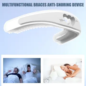 Silicone Anti Snore Tongue Retaining Device with Case Stop Snoring  Breathing Sleep Aid Tool