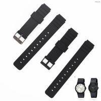 ⌚ Watch strap accessories เหมาะสำหรับ G Western Europe MQ-24 58 MQ71 MW59 สายยางเรซิ่น 16 มม. นาฬิกาสีดำขนาดเล็กสายนาฬิกานูน