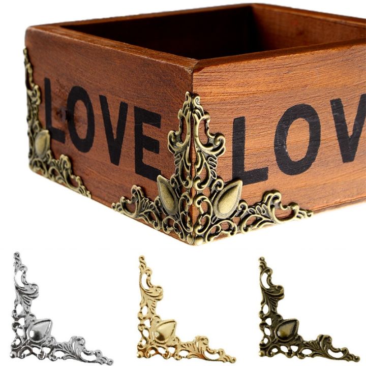 10pcs-antique-metal-corner-brackets-gold-bronze-color-40mm-wooden-wine-boxes-corner-brackets-for-photo-frame-furniture-protector