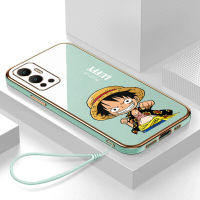 เคส Infinix Hot 12 Case Luffy ลักชัวรี่ 6D ซอฟท์ซิลิโคนกรอบสี่เหลี่ยมชายนี่ฟูลแบ็คปก