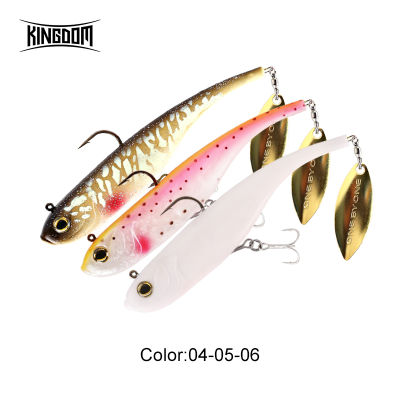 Kingdom Soft Sinking Fishing Lures 200mm 52g PVC Material Wobblers Artificial Baits pesca Soft Lure With Spoon Tackles 3pcslot