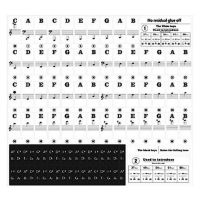 Transparent Piano Keyboard Stickers 88615449 Key Detachable Music Decal Notes Electronic Piano Piano Spectrum Sticker Symbol