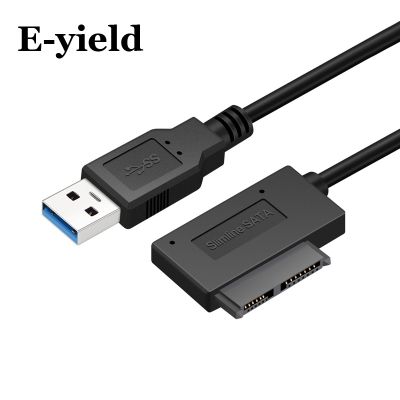 Chaunceybi USB3.0  to Sata II 7 6 13Pin Converter Cable for Laptop CD/DVD ROM Slimline Drive