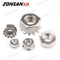 ZONSANTA K-Lock Nut M3 M4 M5 M6 M8 K-typeเกียร์K Lock Nuts DIY 304 สแตนเลสkeps NutsฟันPolydentate Hex K Nut-zaldfjgnsdg