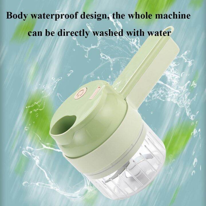 cw-4-in-1-electric-vegetable-cutter-set-multifunctional-garlic-mud-masher-food-processor-cutting-pressing-mixer-slicer